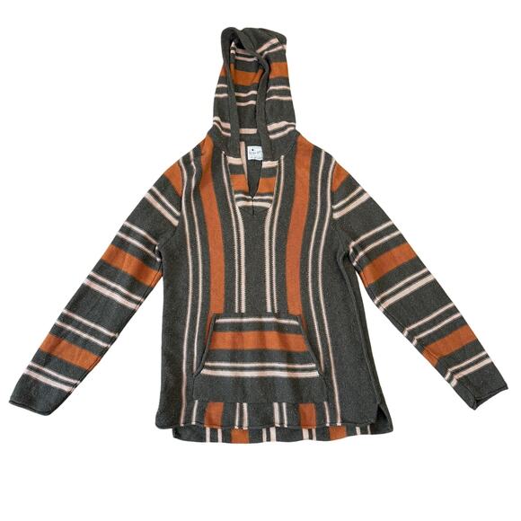 Lucky Brand Baja Stripe Hoodie Pullover Sweatshirt US Men's L - Picture 1 of 7